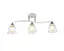 Люстра стельова на 3 плафони 6378-3 (Білий+Хром) - мініатюра 1