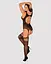 Бодістокінг Obsessive Bodystocking F236 глибоке декольте імітація шнурівки S/M/L - мініатюра 4