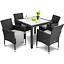 Садові меблі Di Volio Verona 4+1 чорні - мініатюра 6
