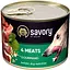 Вологий корм Savory для дорослих собак усіх порід з чотирма видами м'яса 200 г - мініатюра 1