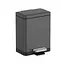 Відро для сміття Koer TC-010306-07 з плавним закриттям прямокутне 6 л графіт (KR5602)  - мініатюра 2