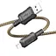 Кабель Hoco X94 Leader USB - Lightning посилений нейлоновий 1 м золотистий - мініатюра 1