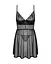 Пеньюар та трусики Obsessive Chemeris babydoll & thong XS/S - мініатюра 3