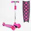Самокат Best Scooter 30х11.5х63-80 см Рожево-сірий 000231313 - мініатюра 2
