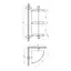 Полка для ванной комнаты Kroner KRM Elbe - ACG2907-3 (CV022867) - миниатюра 5