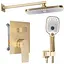Душова система Rea Moby brushed gold + BOX прихованого монтажу REA-P2403, Золотий - мініатюра 1