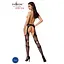 Эротические колготки-бодистокинг Passion S009 black имитация чулок и пояса S/M/L - миниатюра 4