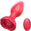 Анальна пробка I’MCUM Rose Plug з Пультом управління 10 режимів вібрації Червона (7970379617695) (IM-RosePlug_red) - мініатюра 1