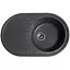 Гранітна кухонна мийка Romzha Elegancia 77 Grafit (201) з крилом - мініатюра 1