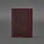 Шкіряна обкладинка для паспорта 2.0 бордова Карбон - мініатюра 7