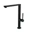 Змішувач для умивальника високий нержавіюча сталь чорний Wezer EKO4G-01 BLACK Чорний матовий - мініатюра 1