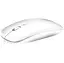 Мишка безшумна комп'ютерна, бездротова Macarone Bluetooth, USB, що перезаряджається, Біла  - мініатюра 1
