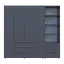Шкаф для одежды Doros Гелар Графит 4ДСП с пеналом 215х49.5х203.4 (42005170) - миниатюра 4