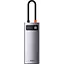USB-хаб Baseus Metal Gleam Series 5 в 1 Multifunctional Gray (WKWG020013) [96294] - мініатюра 4