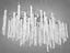 Сучасна кришталева люстра "Гліцинія" , 10 ламп, витягнутої форми, хром - мініатюра 3
