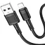 Дата кабель Hoco X83 Victory USB to Lightning (1m) Black - мініатюра 2
