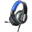 Дротові навушники XO-GE-09 Static RGB Long Mic Headworn USB+3.5 (with adapter cable) Чорний - мініатюра 1