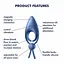 Эрекционное кольцо Satisfyer Sniper 13 см голубой - миниатюра 3