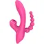 Вібратор Erospace Sweet Play Sucking Vibrator With Anal Beads A3 20.8 см рожевий - мініатюра 1