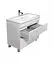 Тумба Мойдодир MoonShine 70 с умывальником Cosmo 70 напольная Белый - миниатюра 2