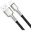 Кабель Baseus Cafule Metal Lightning 2.4A (1m) black (CALJK-A01) - мініатюра 2