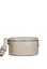 Жіноча шкіряна поясна сумка бежева - мініатюра 2