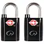 Замки Lifeventure TSA Mini Padlocks 2-Pack Чорний - мініатюра 1