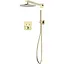 Душова система прихованого монтажу з термостатом Imprese Deira верхній душ латунь d250 мм, лійка стик 1 режим латунь шампань ZMK1124090480, Золотий - мініатюра 1