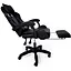 Геймерське крісло Primaveo з ергономічними подушками та висувною підставкою для ніг чорне - мініатюра 4