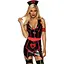 Еротичний костюм Leg Avenue Vinyl Naughty Nurse S Black/Red One size - мініатюра 1