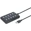 Хаб Usb Gembird UHB-U2P10P-01, черный, Usb 2.0 - 10xUsb 2.0, кабель 80 см - миниатюра 1