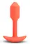 Анальная пробка B-Vibe Vibrating Snug Plug 1, 10 см (оранжевый) - миниатюра 1