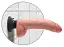 Вібратор King Cock Vibrating Cock With Balls 23 см тілесний - мініатюра 4