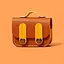 Шкіряний футляр Briefcase для навушників AirPods Pro Brown / Yellow - мініатюра 2