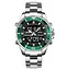 Чоловічий наручний годинник Skmei 1850 (Сріблясті з зелений) - мініатюра 1