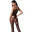 Ажурный бодистокинг с интимными вырезами Passion BS076 Black - миниатюра 2