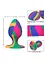 Анальная пробка CalExotics Tie-Dye Plug Medium 7.5 см мульти - миниатюра 7