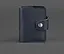 Кожаный кард-кейс 7.1 (Книжечка) темно-синий - миниатюра 1