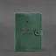 Кожаная обложка-портмоне для военного билета 15.0 зеленая Crazy Horse - миниатюра 5