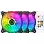 Вентилятор 120 мм GameMax RQ300 чорний 3 шт. 120х120х25 мм ARGB підсвічування 600-1100 об/хв до 21 дБ 3-pin/Molex/3-pin - мініатюра 1