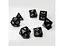 Набір кубиків Opaque 7 Dice Set - Black (w-white) , 7 шт. (g7dopaq04) - мініатюра 3