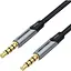 Кабель Vention Audio 3.5 mm - 3.5 mm 2 m, Metal Type, Silver/Black (BAQHH) - миниатюра 1
