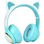 Наушники AKZ65, Bluetooth с ушками, до 10 метров, FM-радио, TF-слот, 32 Ом, 20 Гц – 20 кГц, голубые - миниатюра 1