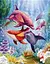 Алмазна мозаїка на підрамнику Дельфіни 40×50 см 71294_BGLE - мініатюра 1