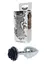 Металева анальна пробка Boss Jewellery Silver Plug Rose 9 см (чорний) - мініатюра 1