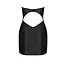 Мини-платье из экокожи CELINE CHEMISE black - Passion: шнуровка трусики в комплекте L/XL - миниатюра 6