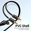 Кабель Audio 2RCA-2RCA Vention F/F 26К gold-plated 29 AWG 0.25m PVC Shell Black (BCMBD) - миниатюра 9