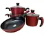 Набір каструль Casa Royal Elite Titanium із покриттям Bio Titanium 7 предметів Червоний - мініатюра 2