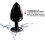 Металева анальна пробка із кристалом Dorcel Diamond Plug Black M - мініатюра 4