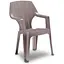 Стілець садовий пластиковий Bica Alta сіро-бежевий - мініатюра 1